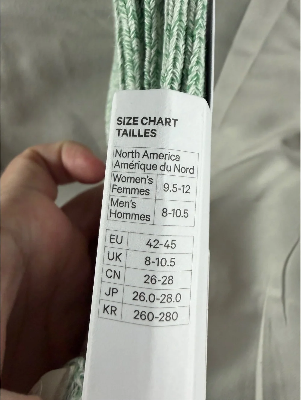lululemon Ragg Socks in Ideal Mint/Heathered Green Quarter Length Unisex Large